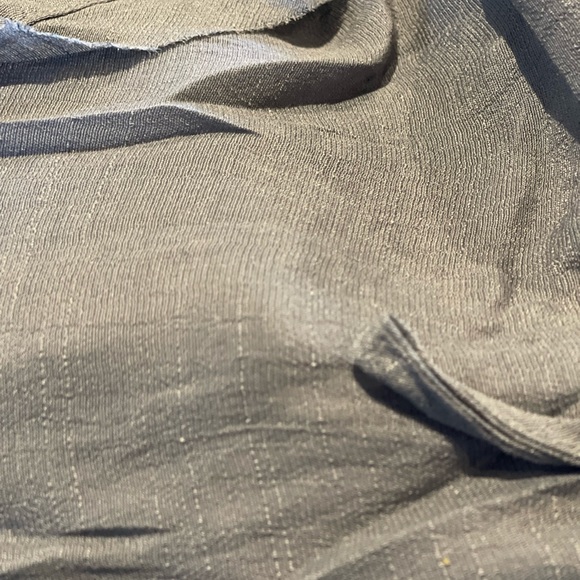 Heather Grey Boho Gauze Button Front Flutter Sheer Maxi Dress W/Adjustable Waist - Picture 9 of 9